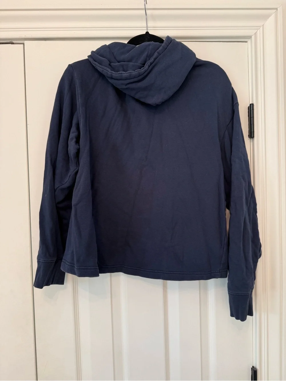 Tory Burch Tory Sport Navy White FRENCH TERRY CHEVRON HOODIE Pullover Small